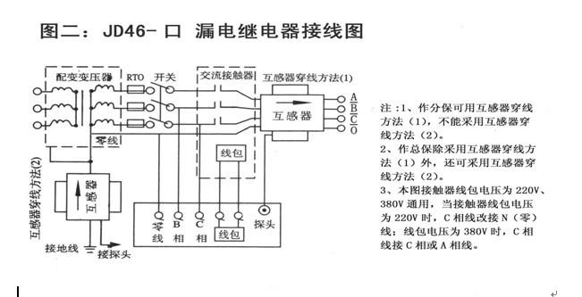 JD46-囗漏电继电器250A￠45